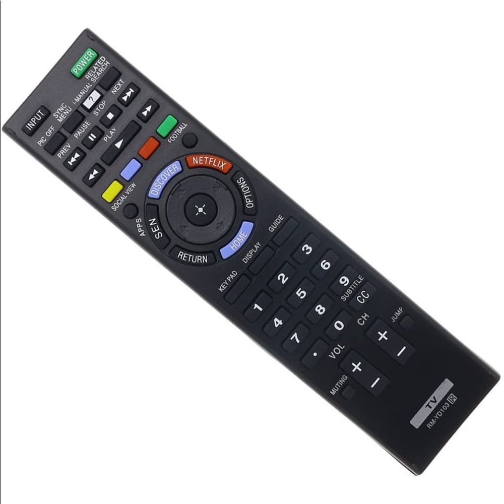 NEW Aurabeam RM-YD103 Replacement TV Remote Control Sony TV 149276711/1-492-767